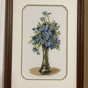 “Flowers” embroidery. Size: 10 1/4 x 14 1/2